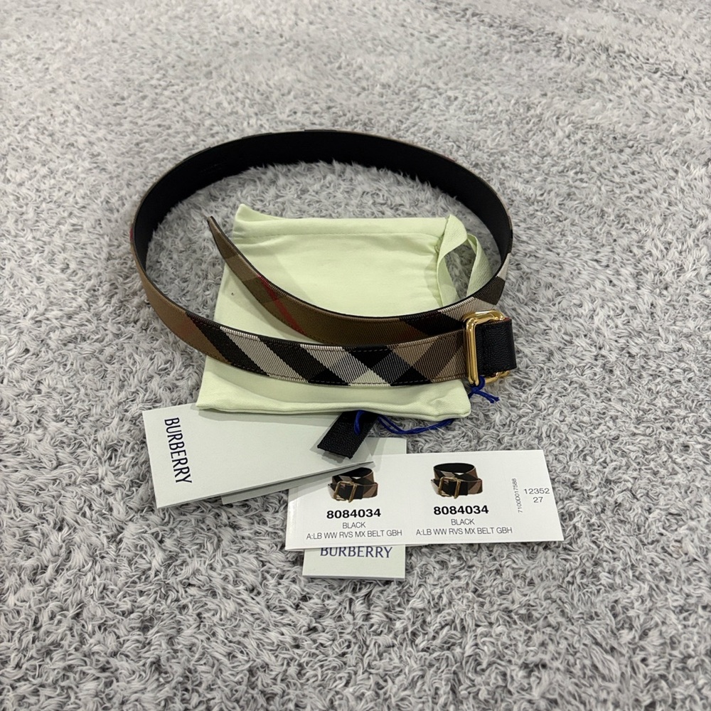 Burberry Black and Brown Women's Belt NEW - Picture 3 of 8